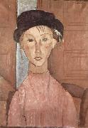 Amedeo Modigliani Madchen mit Hut oil painting on canvas